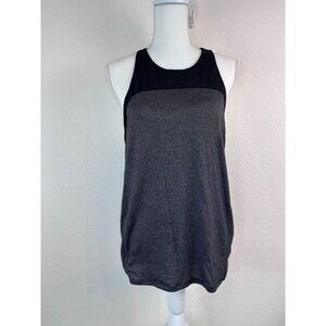 Lululemon women's 8 grey heathered black clip in tank top athletic‎ tie back